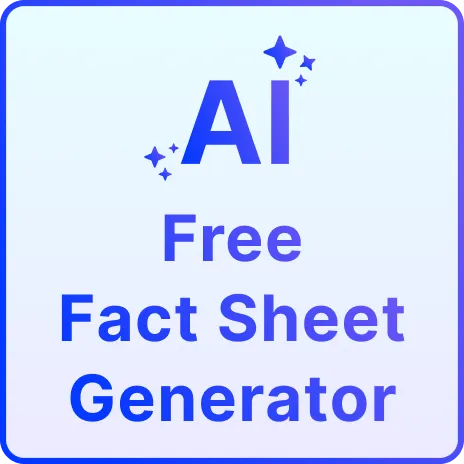 Free AI Fact Sheet Generator, Online Business Fact Sheet Maker Tool Free AI Fact Sheet Generator, Online Business Fact Sheet Maker Tool